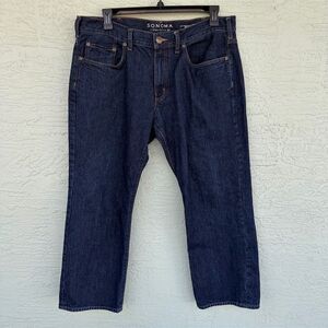 Sonoma Life + Style Men's Relaxed Straight Jeans Blue Size 38x29